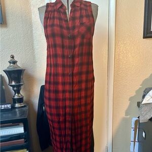 Plaid Sleeveless Dress